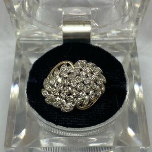Jewelry-Genuine Diamonds ring. 14k gold, nearly a Karat in diamonds size 9 1/4